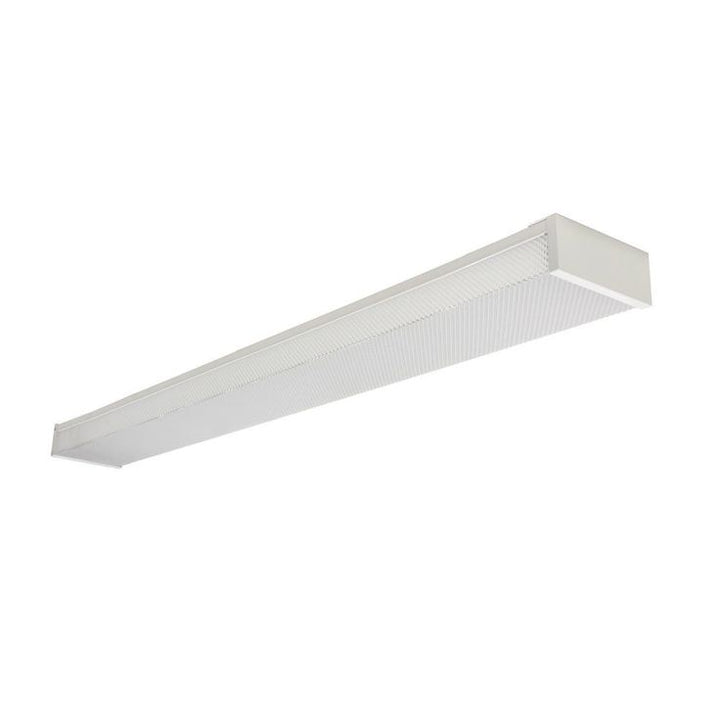 4 ft. 120-Volt 3800 Lumens White Integrated LED Wraparound Light with Prismatic Lens