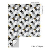 10Pcs Moroccan Tile Stickers Self-adhesive Wall Stickers Kitchen Bathroom Decor