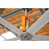 15 ft. Indoor/Outdoor Silver Aluminum Industrial Shop Warehouse Ceiling Fan with Wall Control