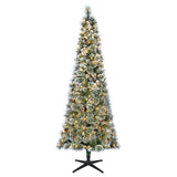 7.5 ft Sparkling Amelia Pine LED Pre-Lit Artificial Christmas Tree with Warm White Lights - Super Arbor