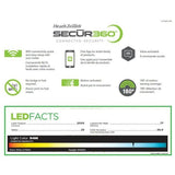 SECUR360 Wi-Fi Connected White Wired Twin Head Voice Activated Motion Activated Outdoor LED Security Flood Light 2000 Lumens