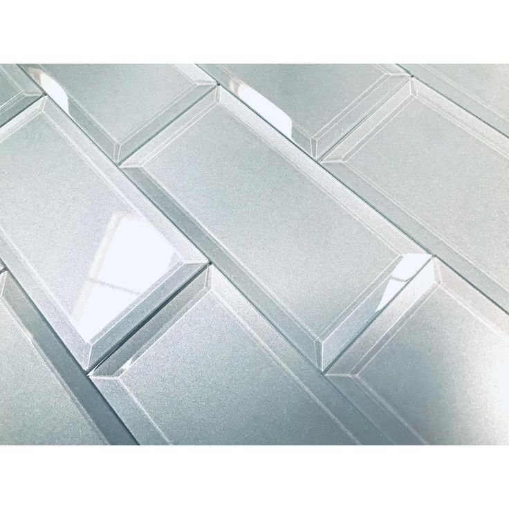 ABOLOS Frosted Elegance Blue Subway 3 in. x 6 in. Glossy Glass Subway Tile (1 sq. ft.)