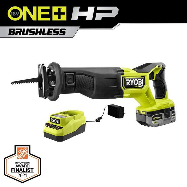 18V ONE+ Lithium-Ion Brushless Cordless Reciprocating Saw Kit with 4.0 Ah LITHIUM+ HP Battery and Charger