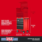 CRAFTSMAN 2000 Series 26-in W x 36.5-in H 5-Drawer Steel Rolling Tool Cabinet (Red)