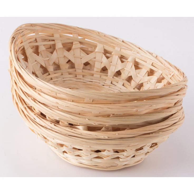 Natural Bamboo Oval Storage Bread Basket Storage Display Trays (Set of 5)