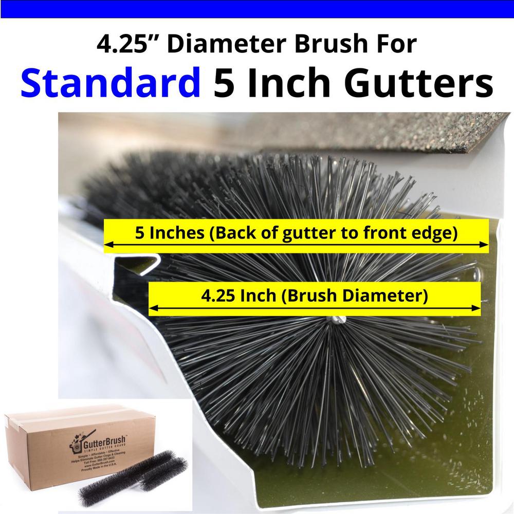 Standard 5 in. - 120 ft. Pack Max-Flow Filter Brush Gutter Guard