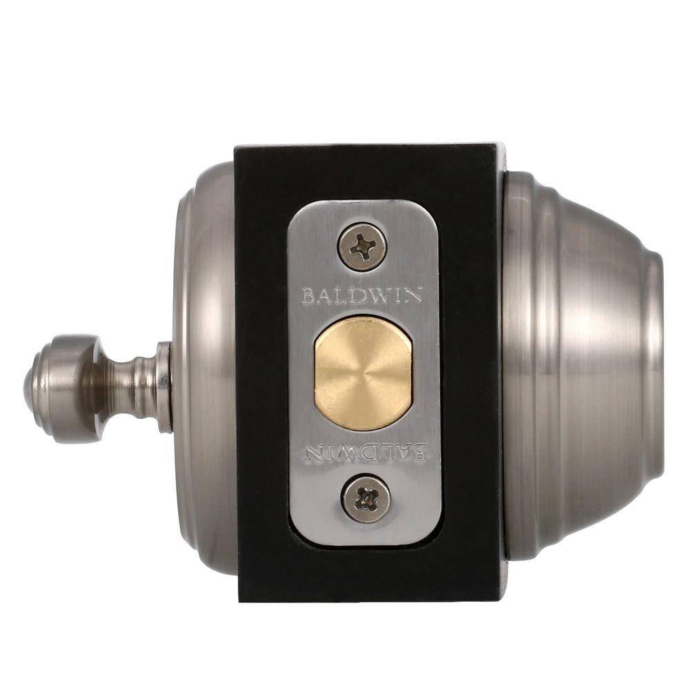 Prestige Alcott Satin Nickel Exterior Entry Knob and Single Cylinder Deadbolt Combo Pack Featuring SmartKey Security