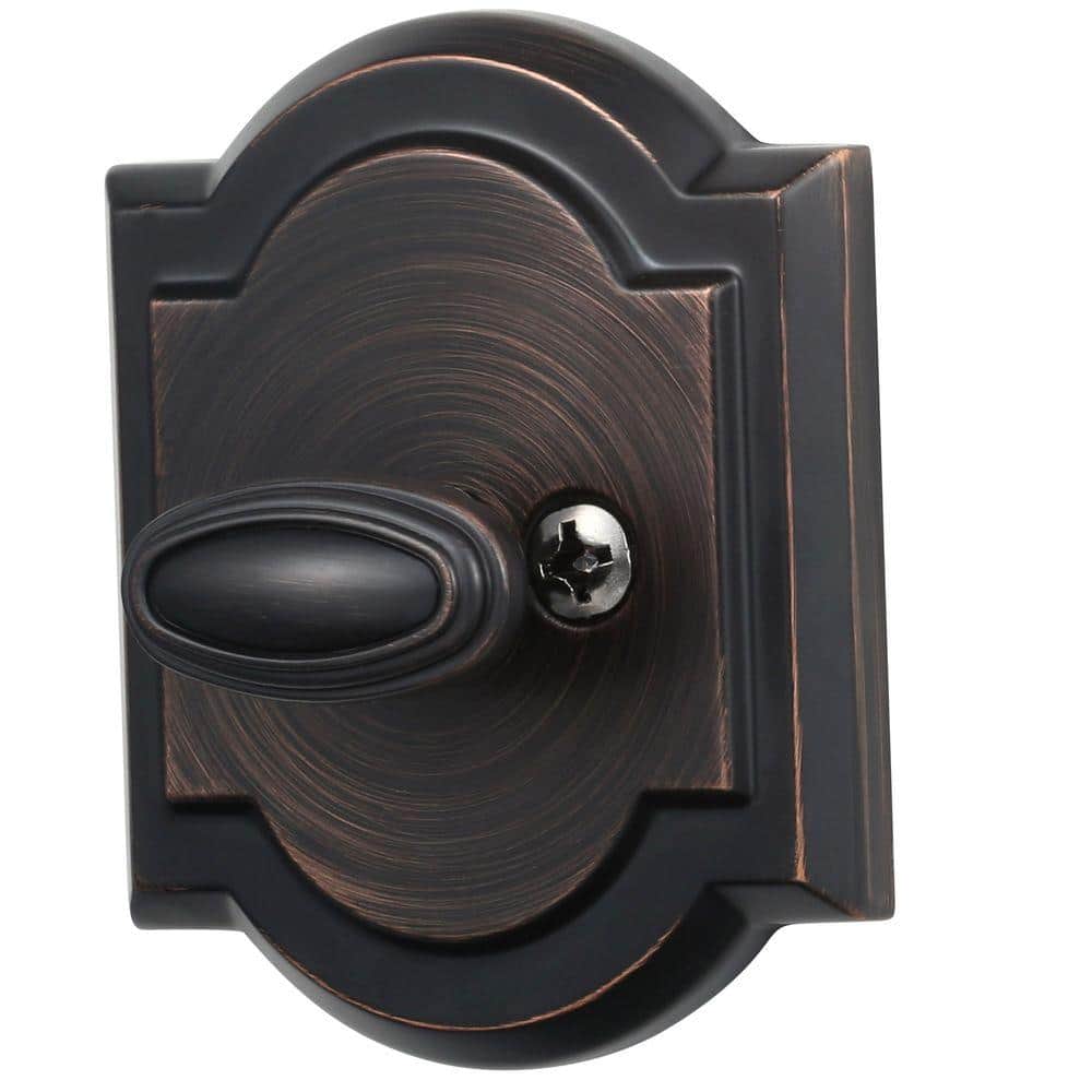 Baldwin Prestige Single Cylinder Venetian Bronze Arched Deadbolt with SmartKey Security