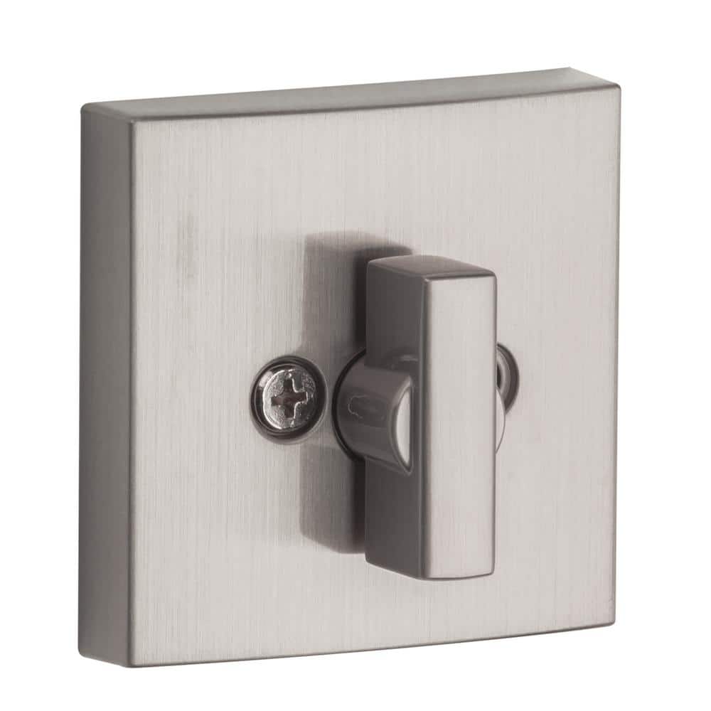 Baldwin Prestige Spyglass Satin Nickel Square Single Cylinder Deadbolt with SmartKey Security