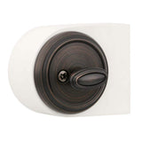 Prestige Carnaby Venetian Bronze Exterior Entry Knob and Single Cylinder Deadbolt Combo Pack Featuring SmartKey Security