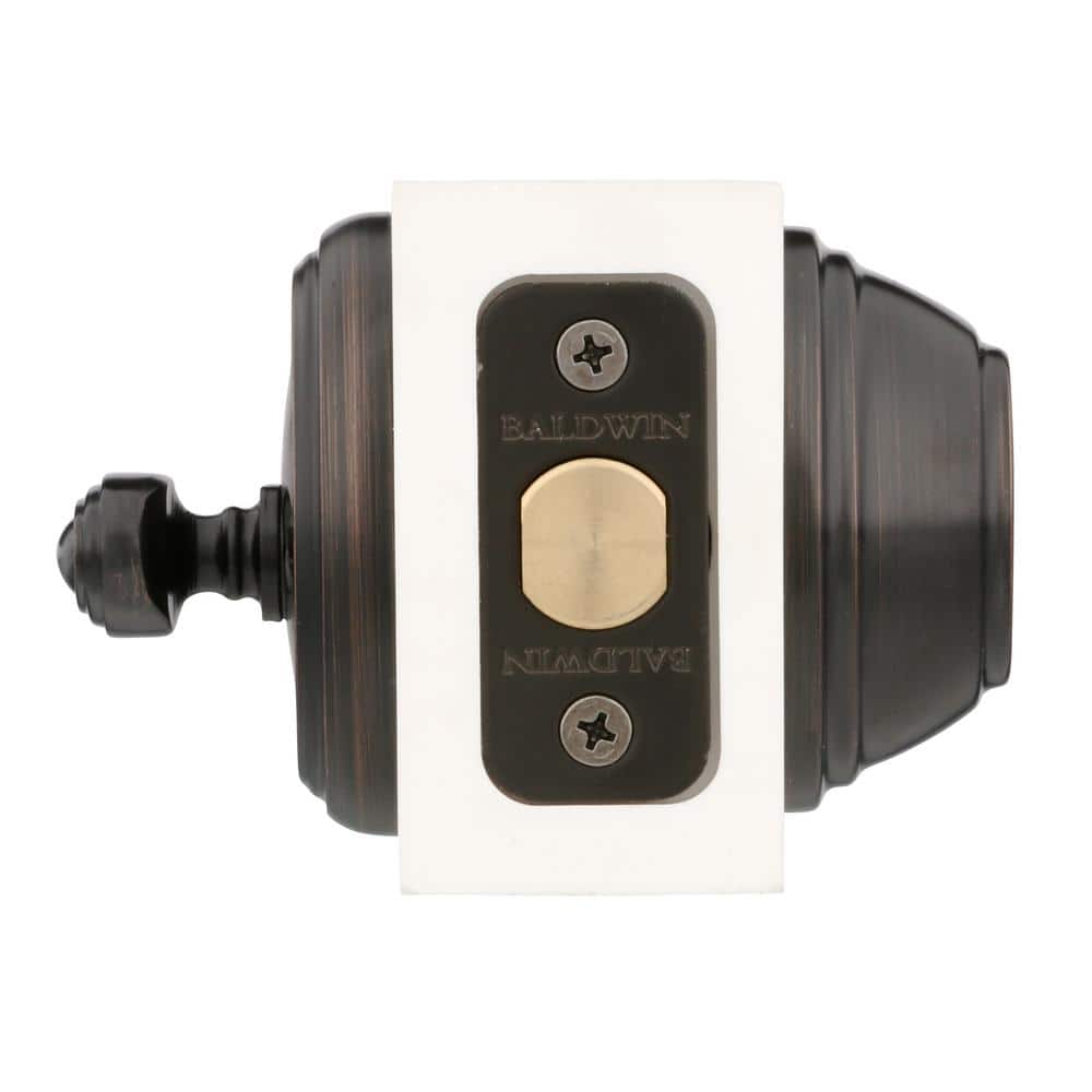 Prestige Carnaby Venetian Bronze Exterior Entry Knob and Single Cylinder Deadbolt Combo Pack Featuring SmartKey Security