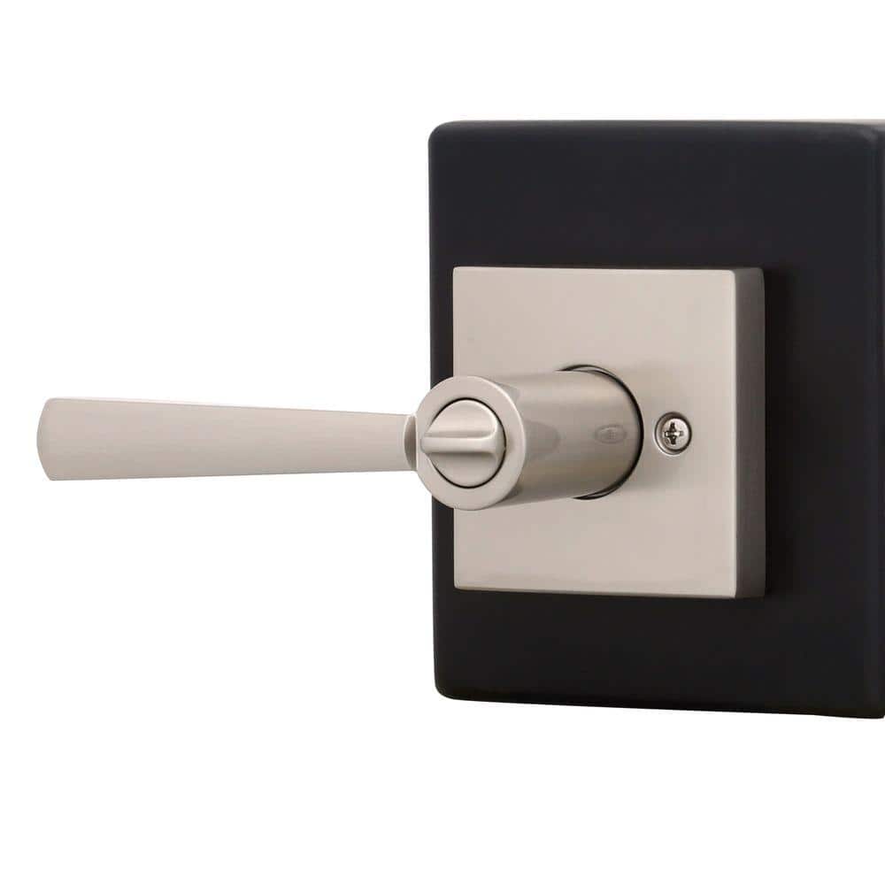 Prestige Spyglass Satin Nickel Keyed Universal Entry Door Lever Featuring SmartKey Security