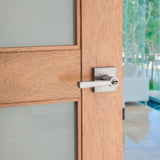 Prestige Spyglass Satin Nickel Keyed Universal Entry Door Lever Featuring SmartKey Security