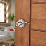 Baldwin Prestige Tobin Satin Nickel Keyed Entry Door Lever with SmartKey Security