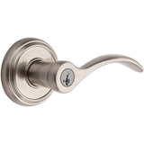 Baldwin Prestige Tobin Satin Nickel Keyed Entry Door Lever with SmartKey Security