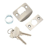 Baldwin Prestige Alcott Satin Nickel Entry Door Knob with SmartKey Security