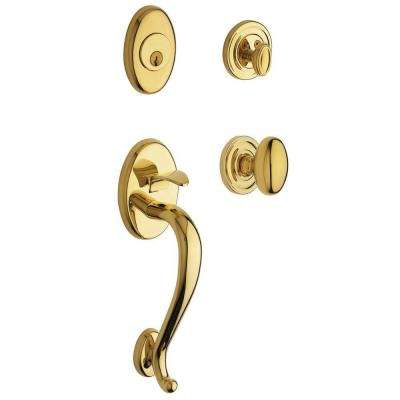 Baldwin 
    Manchester Single Cylinder Oil Rubbed Bronze Left-Handed Door Handleset with Wave Door Lever - Super Arbor