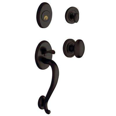 Schlage 
    Camelot Satin Nickel Single Cylinder Deadbolt with Siena Knob Door Handleset - Super Arbor