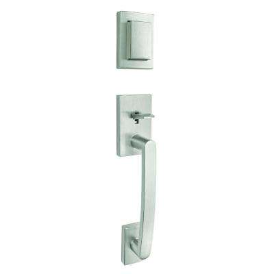 Delaney 
    Italian Collection Visconti Single Cylinder Black Door Handleset with Artino Interior - Super Arbor