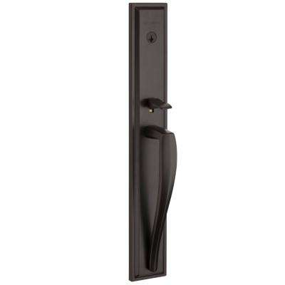 Schlage 
    Plymouth Satin Nickel Double Cylinder Deadbolt with Accent Lever Door Handleset - Super Arbor