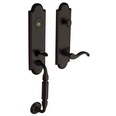 Schlage 
    Plymouth Satin Nickel Double Cylinder Deadbolt with Plymouth Knob Door Handleset - Super Arbor