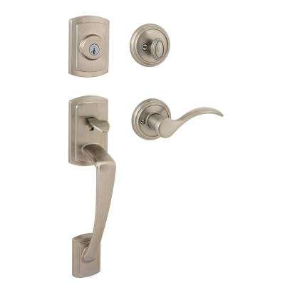 Baldwin 
    Prestige Nautica Single Cylinder Satin Nickel Door Handleset with Tobin Door Lever Featuring SmartKey Security - Super Arbor