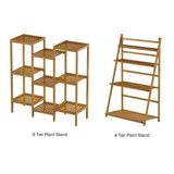 Pure Garden 3-Tier Bamboo Shelving Unit (13 in. W x 40 in. H x 38 in. D)