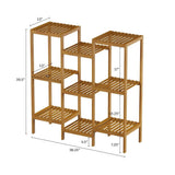 Pure Garden 3-Tier Bamboo Shelving Unit (13 in. W x 40 in. H x 38 in. D)