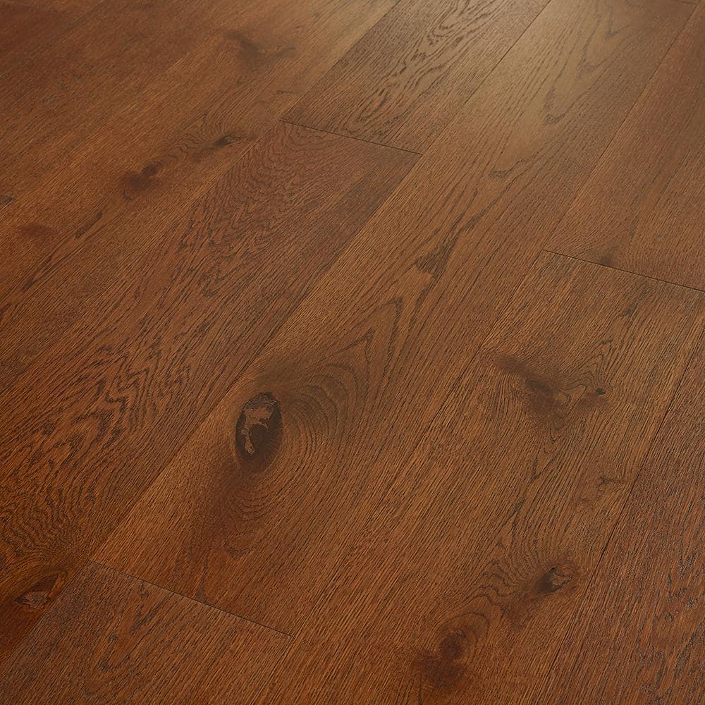 Pergo Defense+ Barnes Oak 3/8 in. T x 7.5 in. W Click Lock Distressed Engineered Hardwood Flooring (24.5 sq.ft./case)