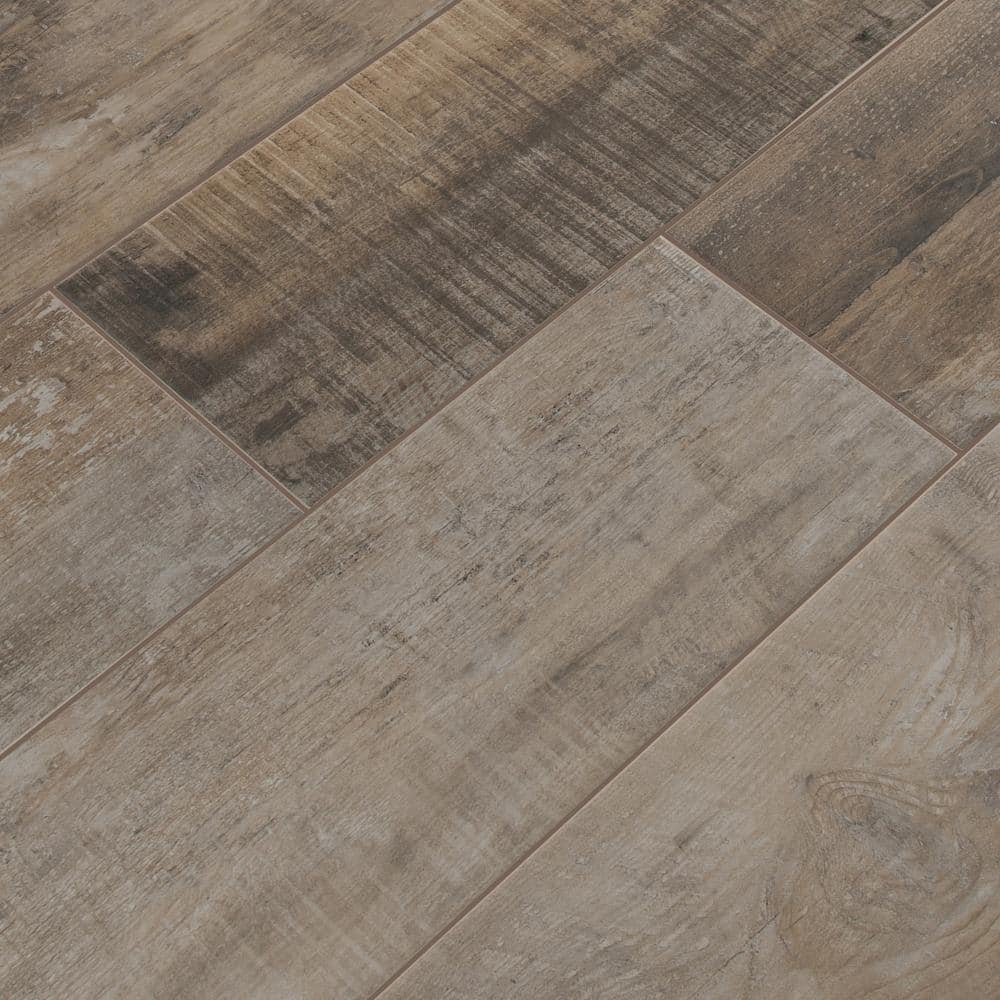 MSI Barnwood Cognac 8 in. x 36 in. Matte Porcelain Floor and Wall Tile (14 sq. ft. / case)