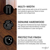 HOMELEGEND Barrett Distressed Hickory 3/8 in. T x 3.5 in. W Engineered Click Hardwood Flooring (26.3 sqft/case)