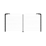 Barrette Outdoor Living Elevation Aluminum 6 ft. x 36 in. Matte Black Level Panel for Cable Railing System