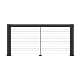 Barrette Outdoor Living Elevation Aluminum 6 ft. x 36 in. Matte Black Level Panel for Cable Railing System