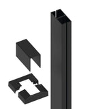 Barrette Outdoor Living 4.81 in. x 5.25 in. x 3.3 ft. Elevation Aluminum Matte Black Line Post for Cable Railing System