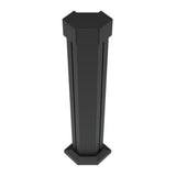 Barrette Outdoor Living 5.38 in. x 8.75 in. x 3.1 ft. Elevation Aluminum Matte Black Corner Post for Cable Railing System