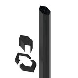 Barrette Outdoor Living 5.38 in. x 8.75 in. x 3.1 ft. Elevation Aluminum Matte Black Corner Post for Cable Railing System