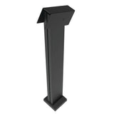 Barrette Outdoor Living 4.81 in. x 5.25 in. x 3.3 ft. Elevation Aluminum Matte Black Stair Line Post for Cable Railing System