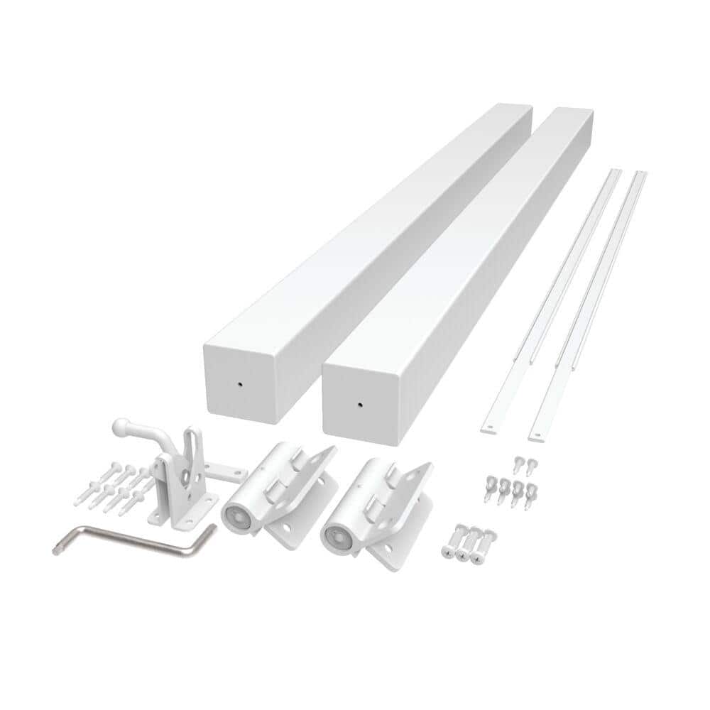 Barrette Outdoor Living VersaRail Classic 42 in. White Aluminum Gate Kit