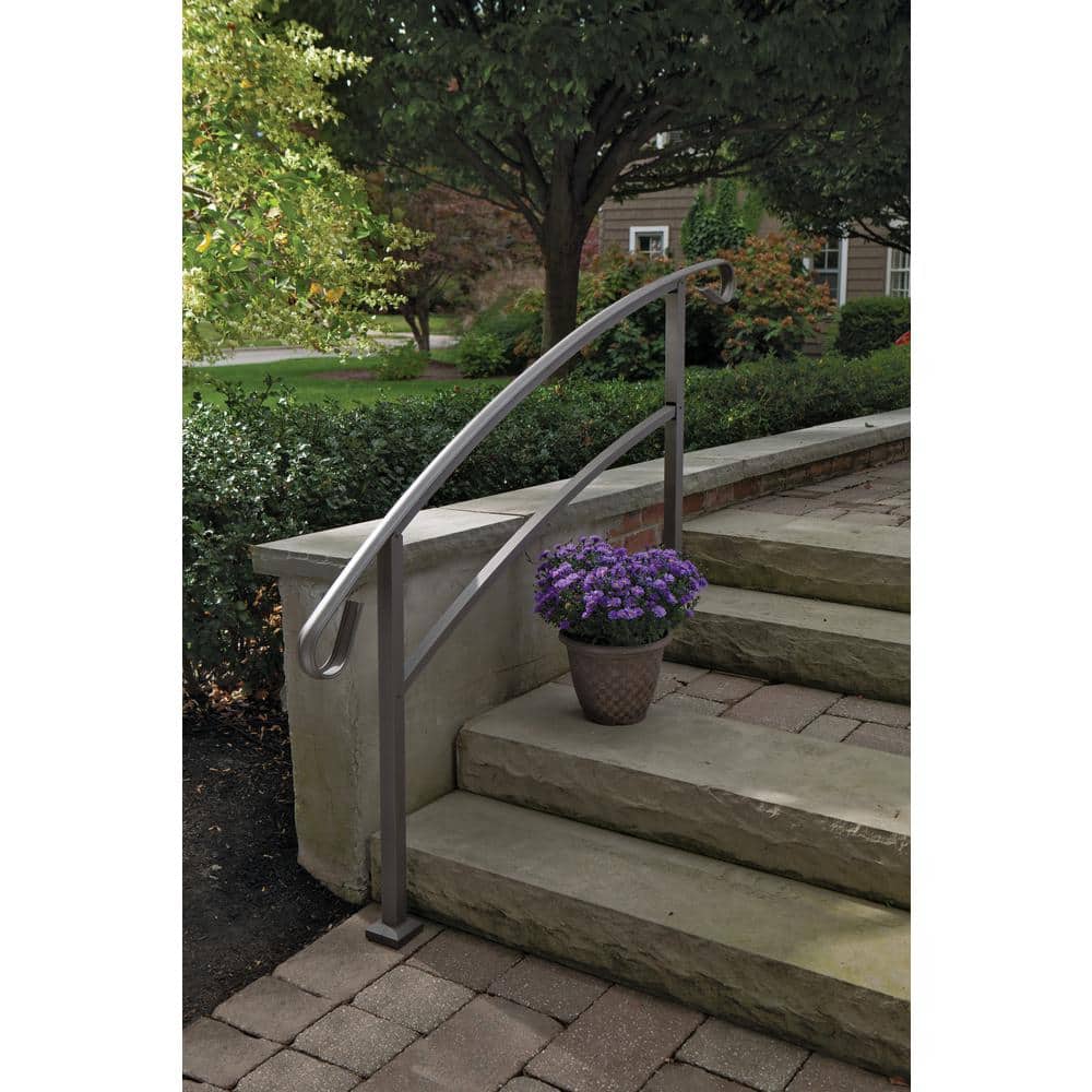 Barrette Outdoor Living HandiRail 3.57 in. x 73.38 in. 3.13 ft. Aged Bronze 5-Step Aluminum Rail Kit (Unassembled)