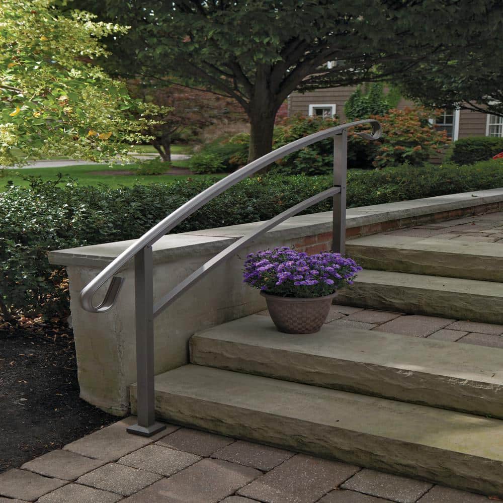 Barrette Outdoor Living HandiRail 3.57 in. x 73.38 in. 3.13 ft. Aged Bronze 5-Step Aluminum Rail Kit (Unassembled)