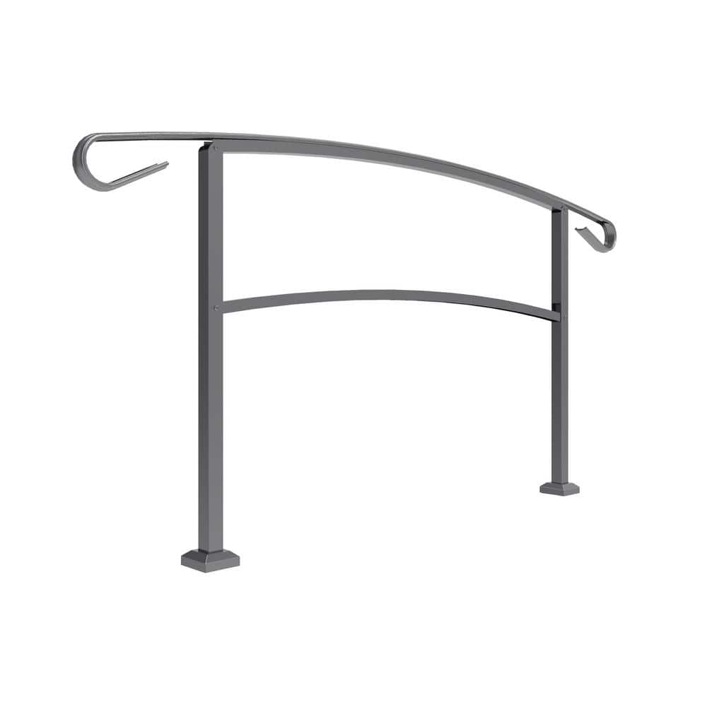 Barrette Outdoor Living HandiRail 3.57 in. x 73.38 in. 3.13 ft. Aged Bronze 5-Step Aluminum Rail Kit (Unassembled)