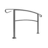 Barrette Outdoor Living HandiRail 3.57 in. x 73.38 in. 3.13 ft. Aged Bronze 5-Step Aluminum Rail Kit (Unassembled)