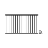 Barrette Outdoor Living VersaRail Classic 6 ft. x 42 in. Matte Black Aluminum Rail Level Kit