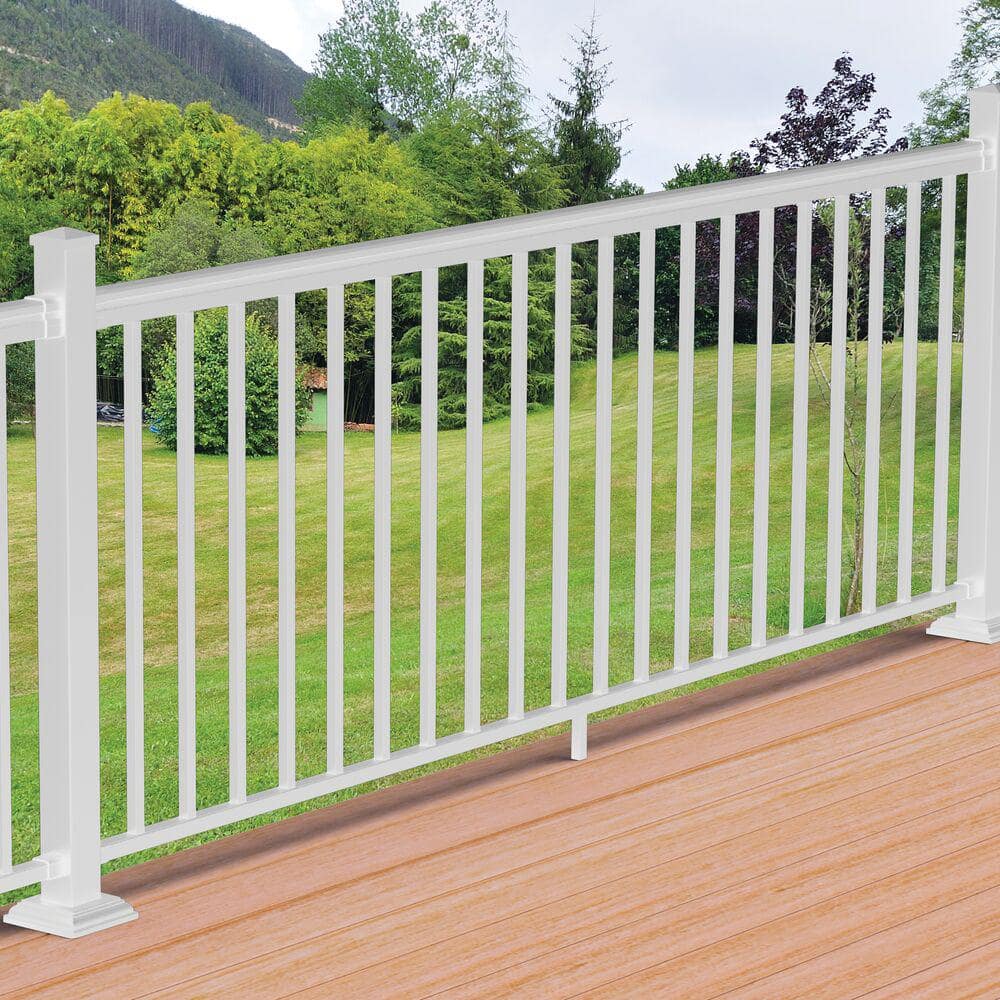 Barrette Outdoor Living VersaRail Classic 6 ft. x 36 in. White Aluminum Rail Level Kit