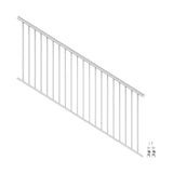 Barrette Outdoor Living VersaRail Classic 8 ft. x 42 in. White Aluminum Rail Stair Kit