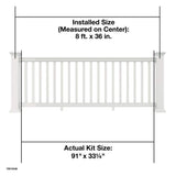 Barrette Outdoor Living Bella Premier Series 8 ft. x 36 in. White Vinyl Rail Kit with Square Balusters