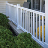 Barrette Outdoor Living Bella Premier Series 8 ft. x 36 in. White Vinyl Rail Kit with Square Balusters