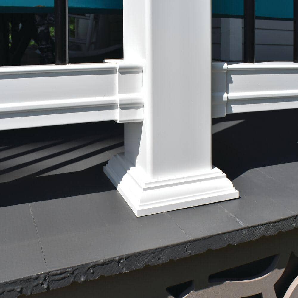 Barrette Outdoor Living Vinyl White Extra Bella Premier Series Bracket Rail Kit
