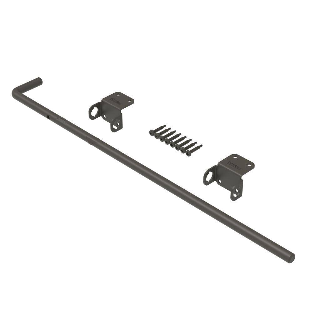 Barrette Outdoor Living 24.75 in. Steel Pewter Heavy-Duty Drop Rod