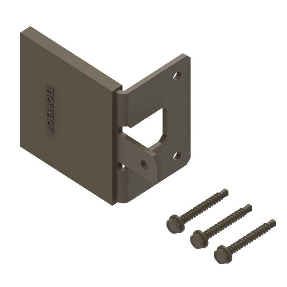 Barrette Outdoor Living 2.625 in. x 0.625 in. x 1.75 in. Steel Light Bronze Gate Stop